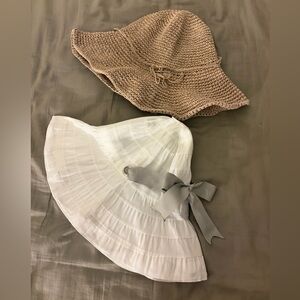 Stylish Tan and White Hats